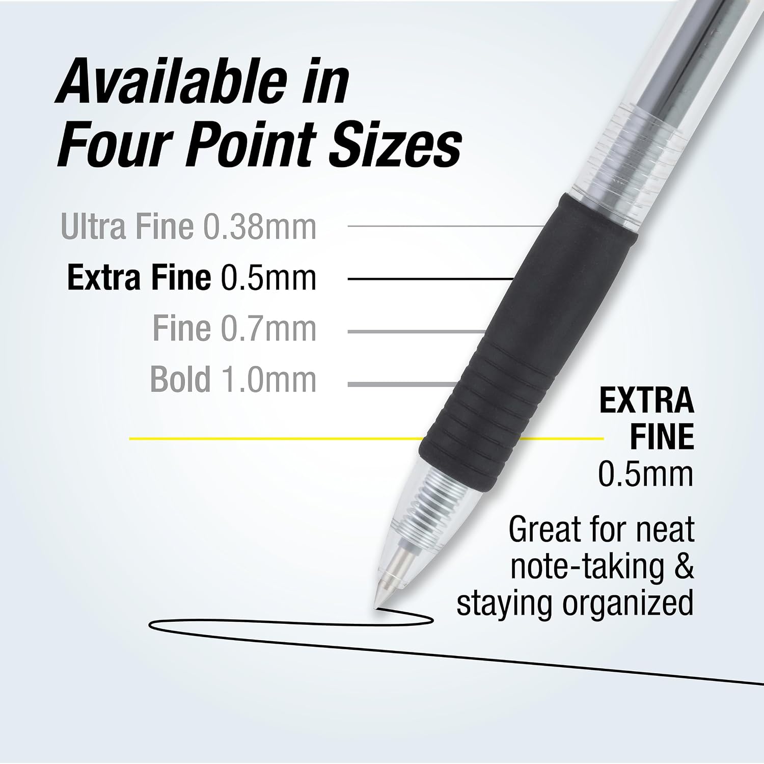 Pilot G2 Premium Gel Roller Pens, Extra Fine Point 0.5 mm, Gel Pens Black Ink, Pack of 12 - Ideal for School, Journaling & Office Writing - Image 6